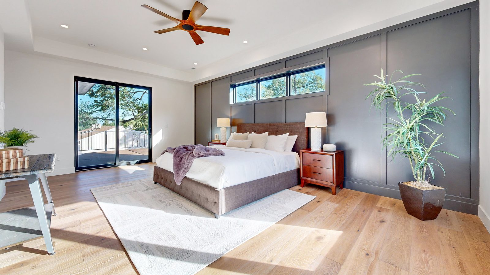 Modern bedroom in Colorado home