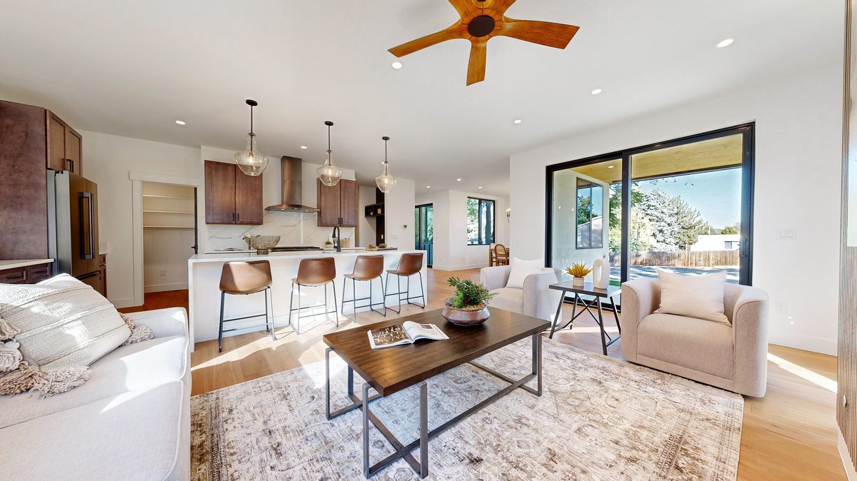 Colorado home kitchen and living